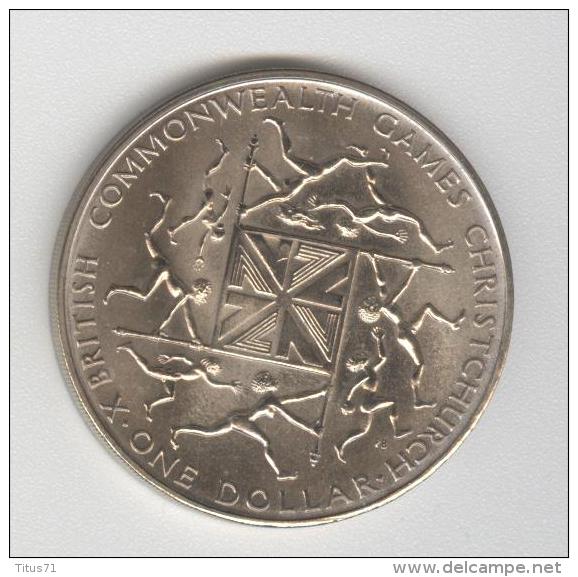 1 Dollar Commémoratif Nouvelle Zélande 1974  "14ème Jeux Du Commonwealth" - New Zealand