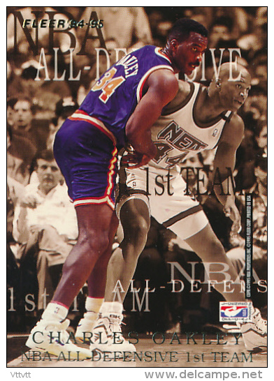 Basket, NBA, Fleer' 94-95 : All Defensive 1st Team, CHARLES OAKLEY; All Defensive 2nd Team, DAVID ROBINSON - 1990-1999