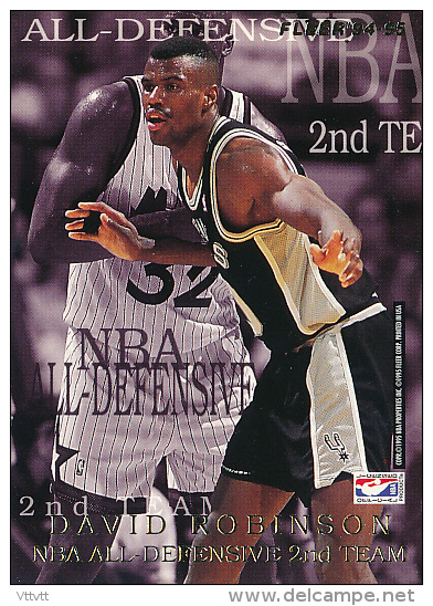 Basket, NBA, Fleer' 94-95 : All Defensive 1st Team, CHARLES OAKLEY; All Defensive 2nd Team, DAVID ROBINSON - 1990-1999