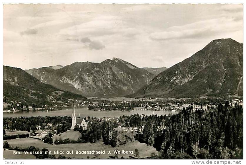 BAD WIESSEE. CON VISTA SUL BODENSCHNEID E WALLBERG. CARTOLINA DEL 1959 - Bad Wiessee