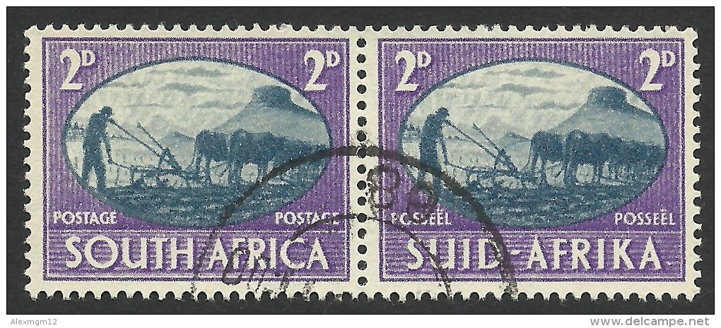 South Africa, 2 P. 1945, Sc # 101, Used Pair - Used Stamps