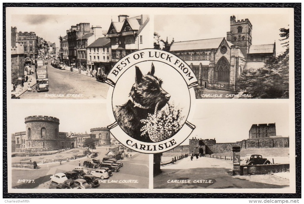 RARE ! OLD PHOTOCARD * BEST OF LUCK FROM CARLISLE * - Carlisle