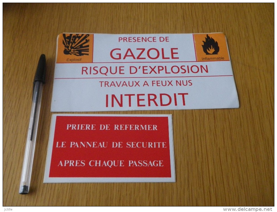 Autocollant - GAZOLE SECURITE - Autocollants