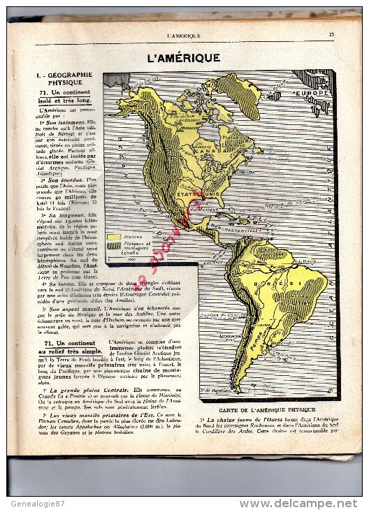 LIVRE GEOGRAPHIE DE LA FRANCE ET DU MONDE- BARON-MAGNARD- 1947 COURS MOYEN ET SUPERIEUR -PAQUEBOT AVION - Géographie