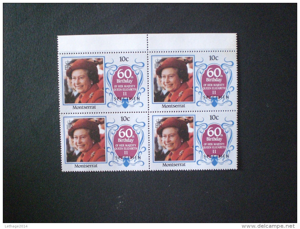 MONTSERRAT SPECIMEN 1986 The 60th Anniversary Of The Birthday Of The Queen MNH - Montserrat