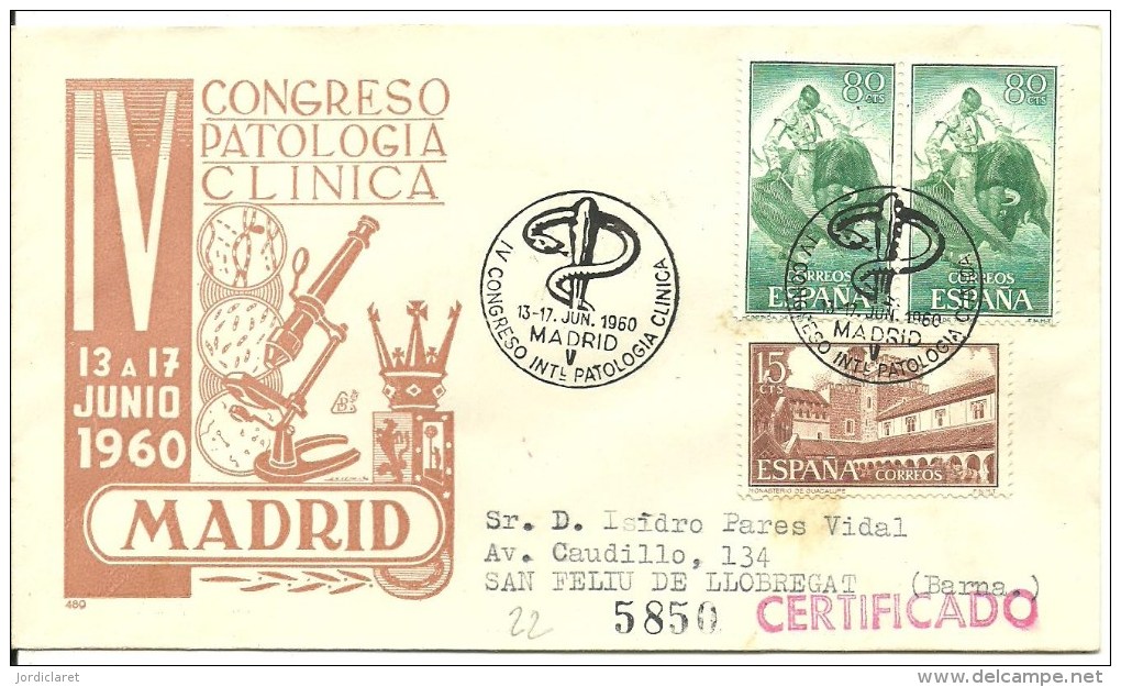 MAT. 1960 TEMA MEDICINA - Cartas & Documentos