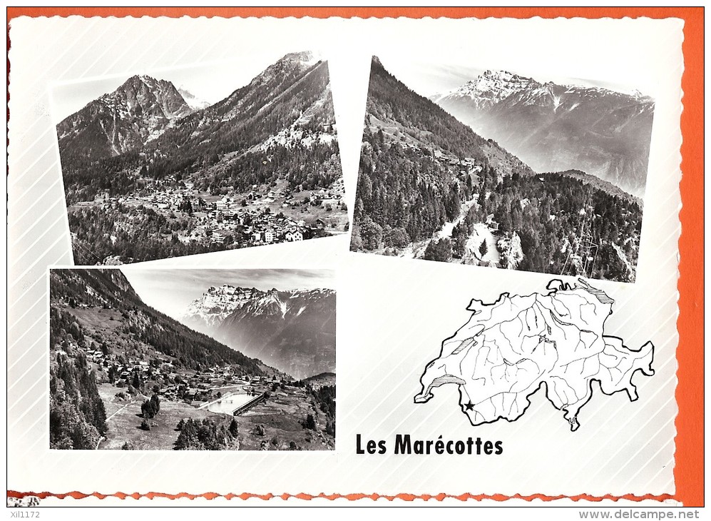 DAA-10 Multivues, Les Marécottes Sur Salvan.  Circulé Sous Enveloppe En 1967. - Salvan