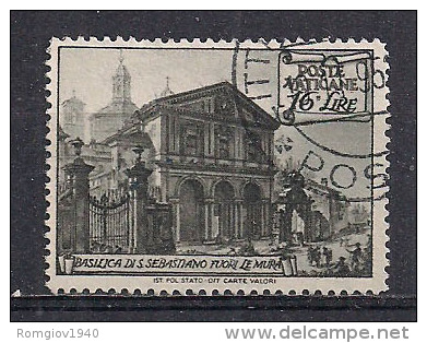 VATICANO 1949 BASILICHE SASS.127 USATO - Used Stamps