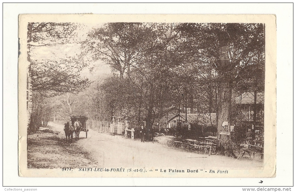 Cp, Commerce, Restaurant, Saint-Leu-la-Forêt - Le Faisan Doré, En Forêt, Voyagée - Restaurantes