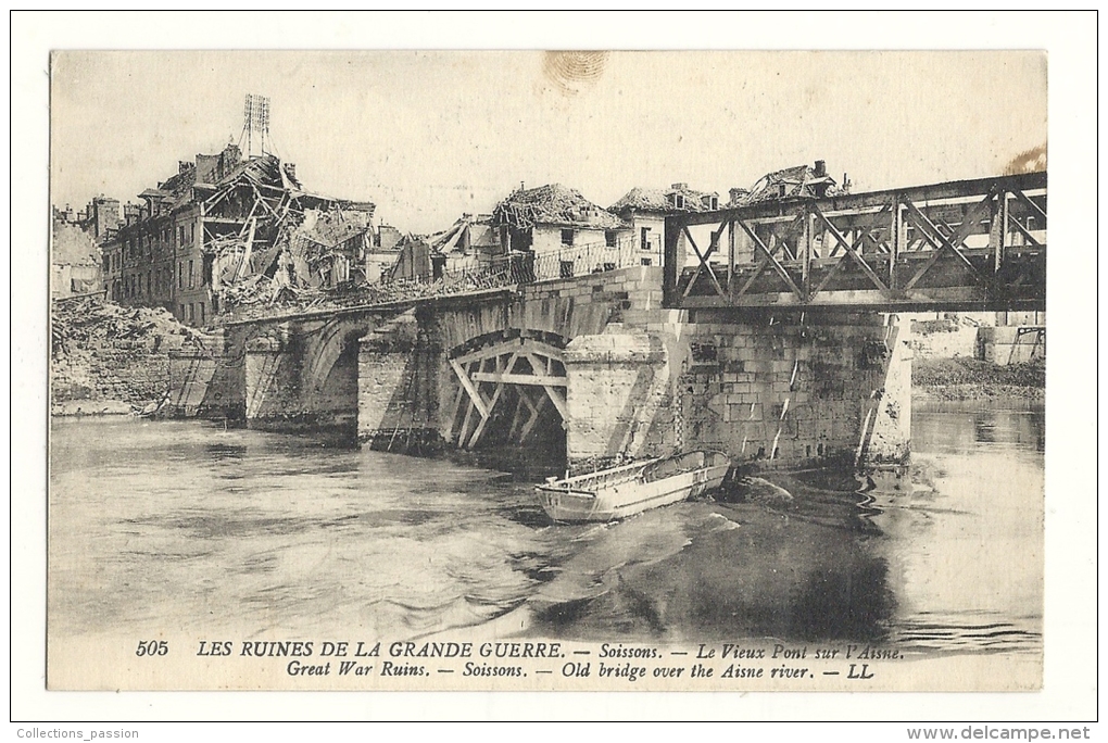 Cp, Militaria, Soissons (02) - Le Vieux Pont Sur L'Allier, écrite - Guerra 1914-18