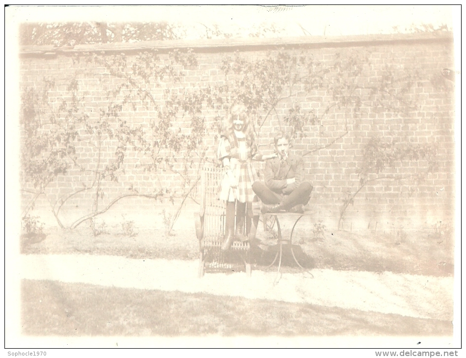 NORD PAS DE CALAIS - 59 - NORD - ROUBAIX - Photo Albuminée - 1907 - Vue Dans Un Jardin - Format 9 X 12 - Autres & Non Classés
