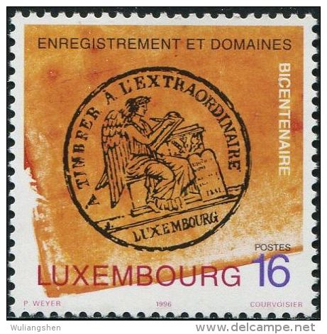 LM0692 Luxembourg 1996 Registration And Property Management 1v MNH - Nuevos