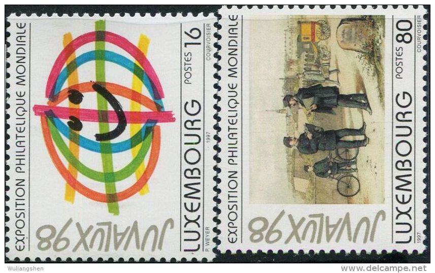 LM0698 Luxembourg 1997 Painting Exhibition 2v MNH - Nuevos