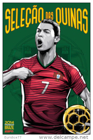 STICKER SIZE.6,5X9,5 CM. APROX - WORLD CUP FOOTBALL BRASIL 2014 - PORTUGAL - Otros & Sin Clasificación