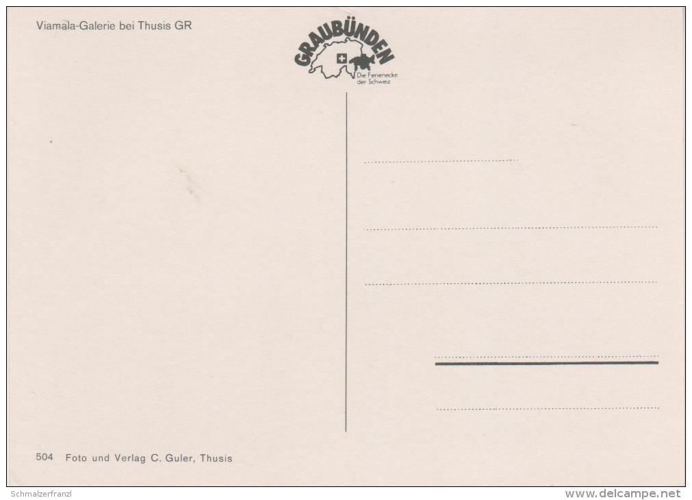 AK Viamala Via Mala Bei Thusis Zillis Reischen Sils Chur Graubünden Schweiz Suisse - Coira