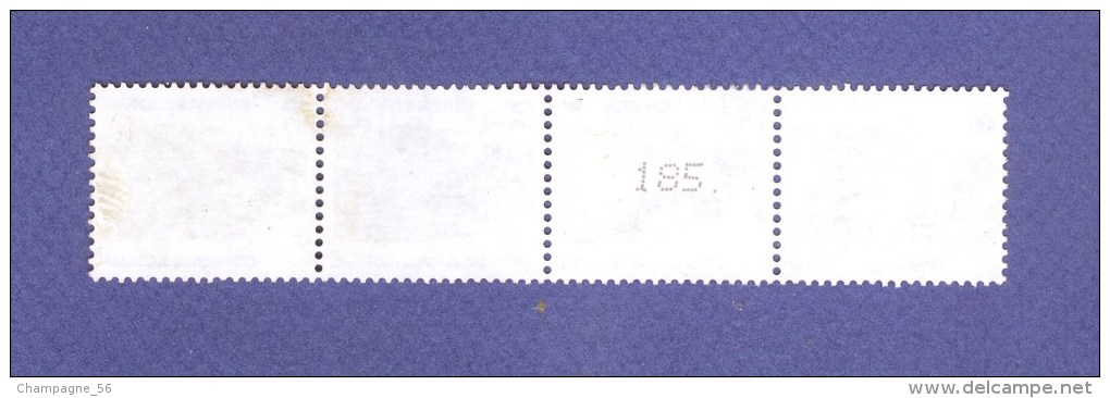 1987  N° 1167  SE-TENANT FREIBURGER MÜNSTER  OBLITÉRÉ YVERT TELLIER 0.60 € X 4 = 2.40 € - Rollenmarken