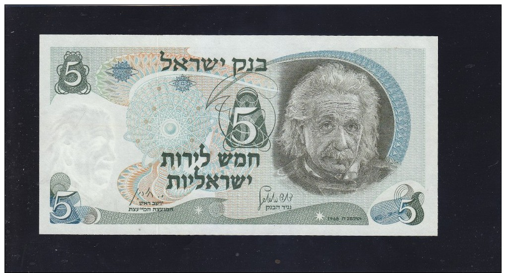 Banknote-1968- Einstein - Unc - Israele