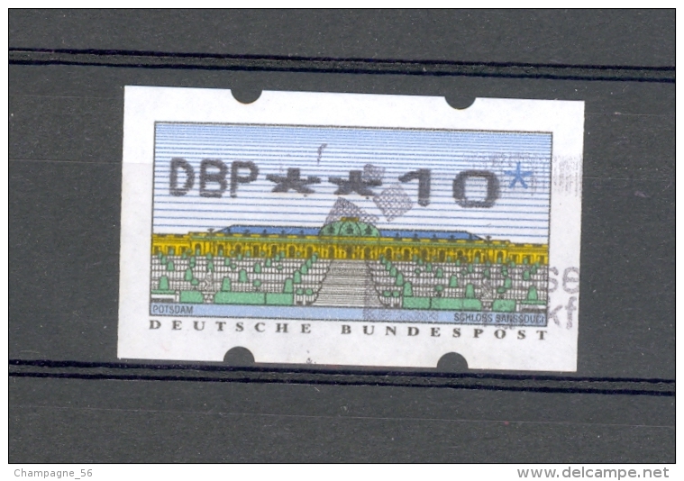 *1996    N° 2  DBP ** 10 *    DISTRIBUTEURS OBLITÉRÉ YVERT TELLIER 2.00 € - Rolstempels