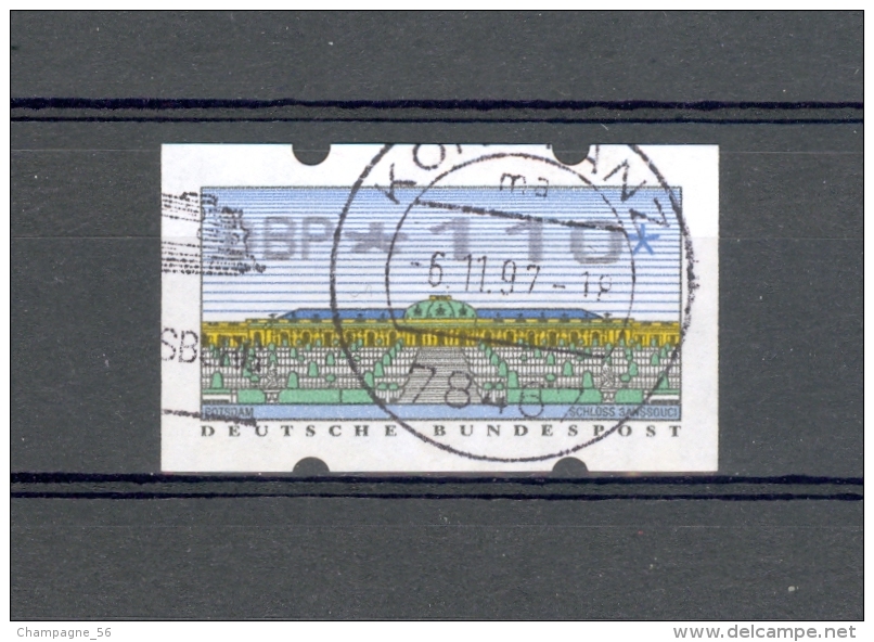 1996  N° 2 DBP * 110 *  DISTRIBUTEUR   OBLITÉRÉ 78467 KONSTANZ  6.11.97 YVERT TELLIER 2.00 € - Rollenmarken