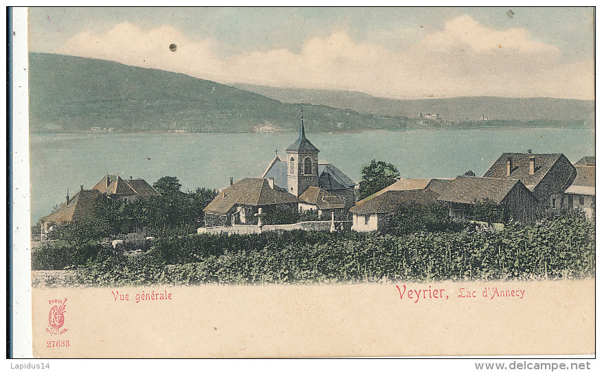 TT 621 -  C P A    SUISSE -    VEYRIER  VUE GENERALE LAC D'ANNECY - Veyrier