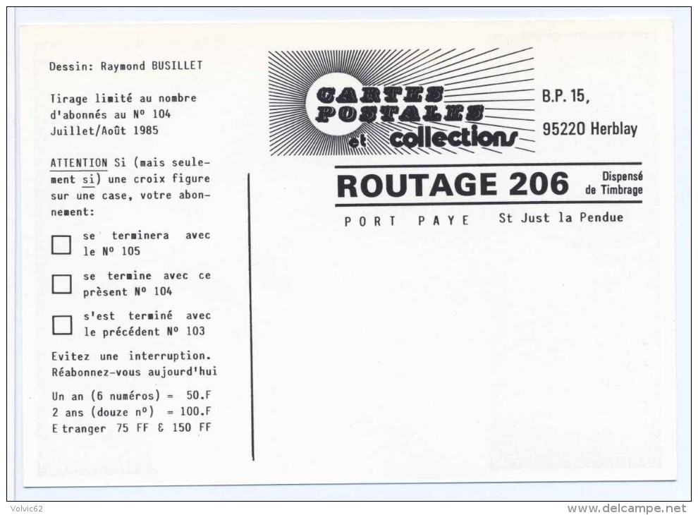 Cpc Collections Raymonf Busillet Semeuse 1985 - Autres & Non Classés