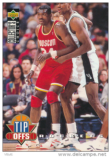 Basket, NBA, Upper Deck 1994, Collector's Choice, Tips Offs, N° 175 : HAKEEM OLAJUWON (Houston Rockets) Trading Cards - 1990-1999