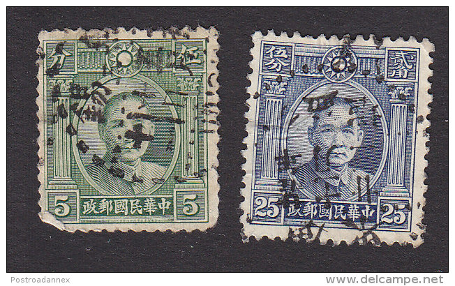 China, Scott #299, 303, Used, Dr. Sun Yat-sen, Issued 1931-1933 - 1912-1949 Republic