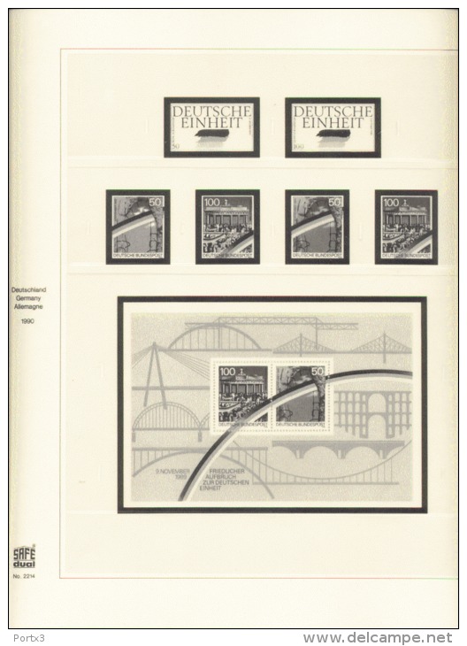 BRD Bundesrepublik Safe 2214 Vordruckblätter 1990 - 1996 Gebraucht Ohne Marken - Pre-printed Pages
