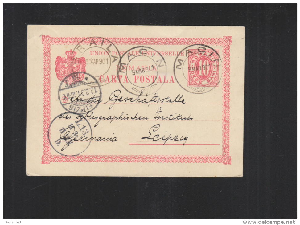 Romania Stationery 1901 Macin Braila To Germany - Briefe U. Dokumente