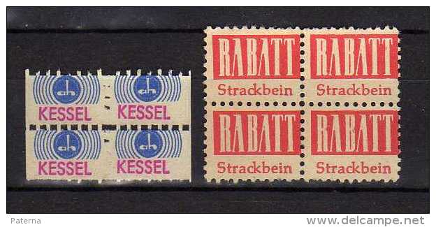 F 281  Viñeta  Label, Vignette  Alemania Kessel Rabatt Strackbein - Etiquettes 'Recommandé' & 'Valeur Déclarée'