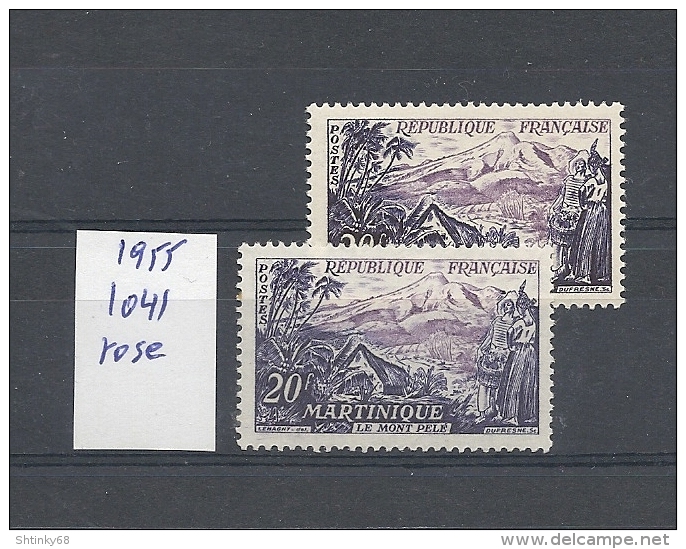 Variété Neuf** Y&T N° 1041 Rose Au Lieu De Lilas - Unused Stamps