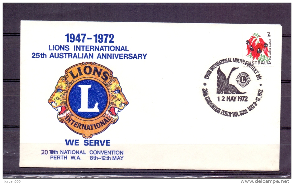 Australia  - 20th National Convention  Lions - Perth 12/5/1972 (RM5707) - Cygnes