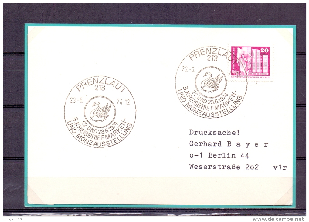 D.D.R. - Prenzlau 23/6/74   (RM5719) - Swans