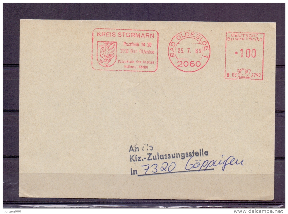 Deutsche Bundespost - Kreis Stormarn -  Bad Oldesloe  25/7/89  (RM5741) - Cygnes