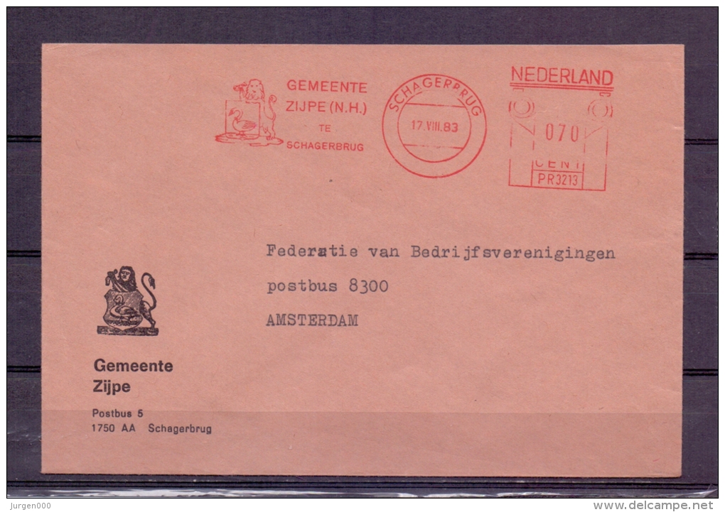 Nederland  - Gemeente Zijpe Tr Schagerbrug 17/8/83  (RM5746) - Swans