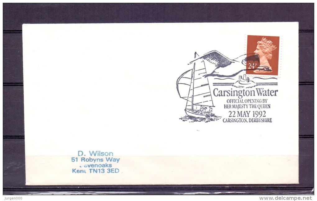 Great Britain  - Carsington Water - Officiel Opzning 22/5/1992  (RM5751) - Cisnes