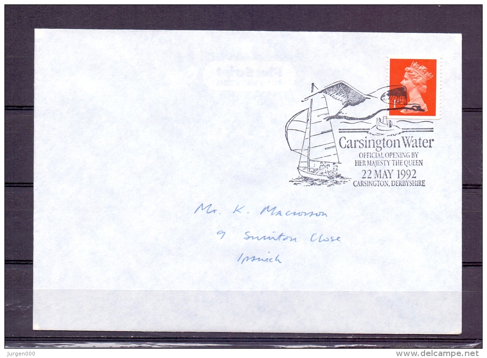 Great Britain  - Carsington Water - Officiel Opzning 22/5/1992  (RM5752) - Cisnes