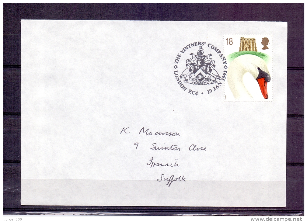 Great Britain  - The Vinters' Company - London 19/1/1993   (RM57566) - Cisnes