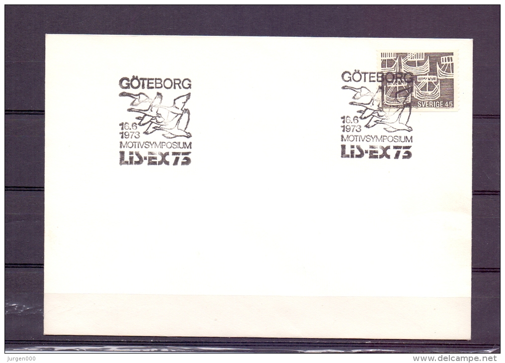 Sverige - LIS-EX 75 - Motivsymposium - Göteborg 16/6/73 (RM5801) - Cygnes