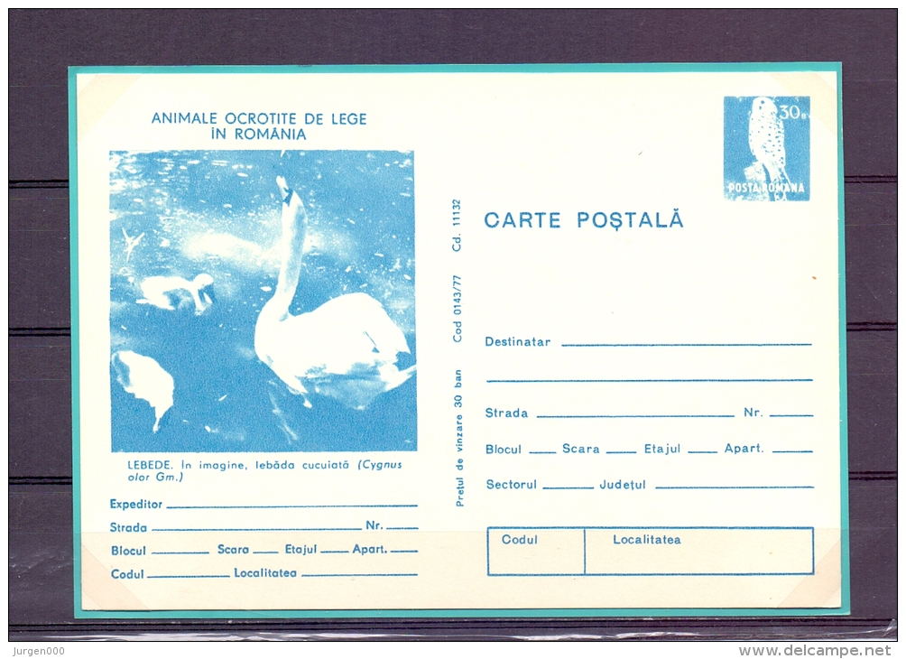 Posta Romana - Animale Ocrotite De Lege In Romania -  (RM5805) - Cisnes