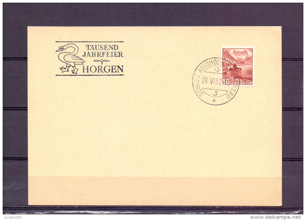 Helvetia - Tausend Jahrfeier Horgen - 28/6/52   (RM5808) - Cygnes