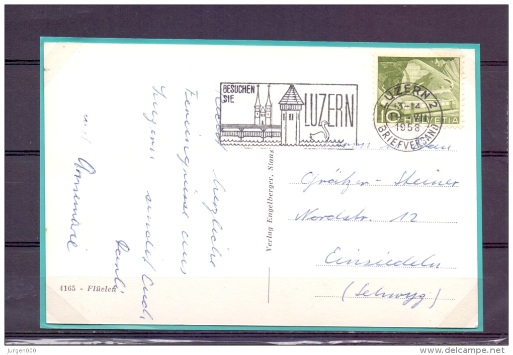 Helvetia - Luzern 19/7/1958    (RM5810) - Cygnes