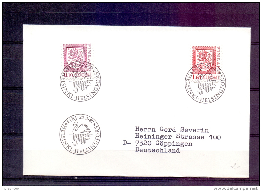 Finland - Fiej -  Helsinki 25/5/87     (RM6066) - Cygnes