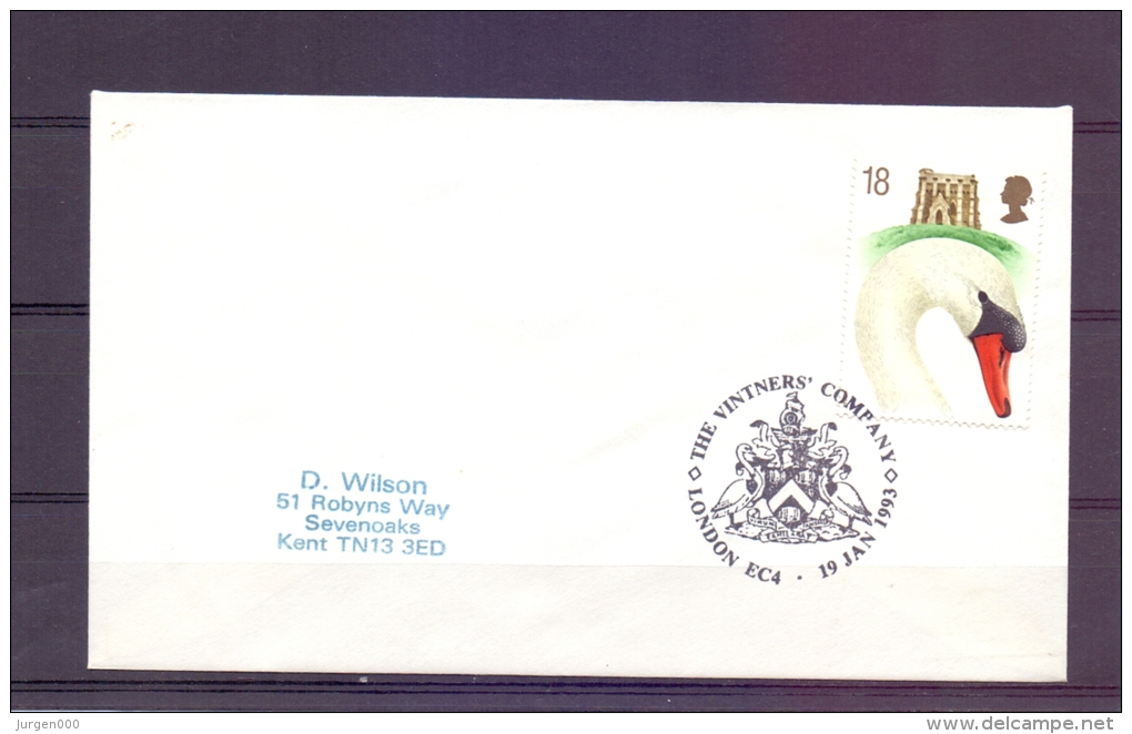 Great Britain - The Vintners( Company - London 19/1/1993   (RM6295) - Cygnes