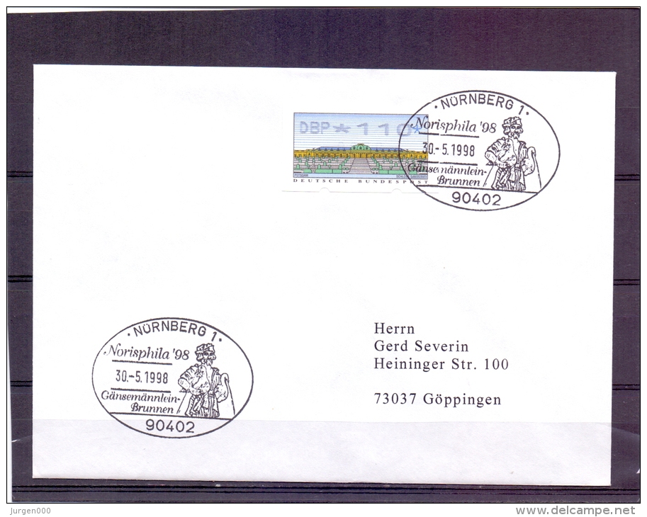 Deutsche Bundespost - Norisphila '98 - Gänsemännlein-Brunnen - Nürnberg 30/5/1998 (RM6662) - Ganzen