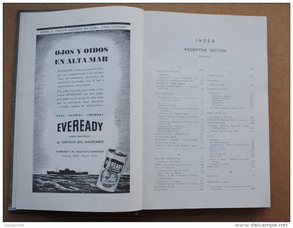 1950 RIVER PLATE MANUAL Argentine & Uruguay SHIPPING Air Transport TRADE Catalogue - Books On Collecting