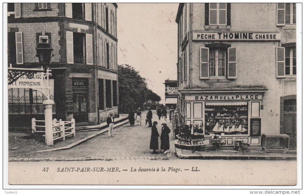 SAINT PAIR SUR MER  LA DESCENTE A LA PLAGE  BAZAR DE LA PLAGE PECHE THOMINE - Saint Pair Sur Mer