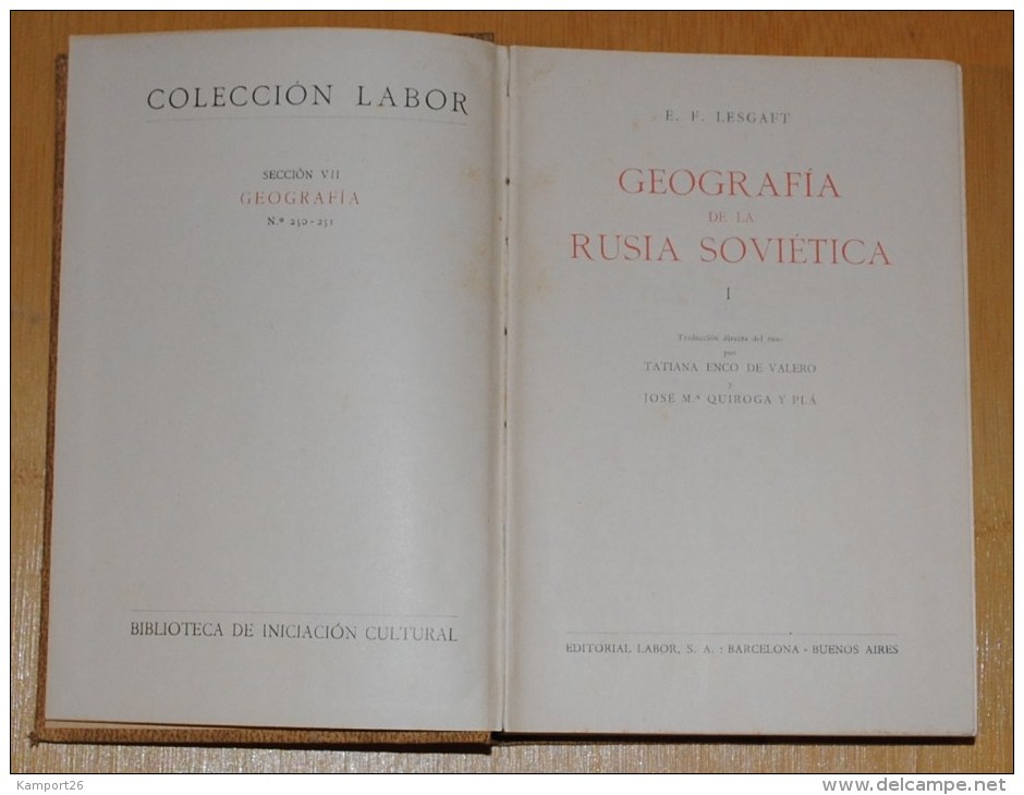 1930 GEOGRAFIA De La RUSIA SOVIETICA Lesgaft URSS Géographie De La Russie Soviétique ILLUSTRÉ - Histoire Et Art