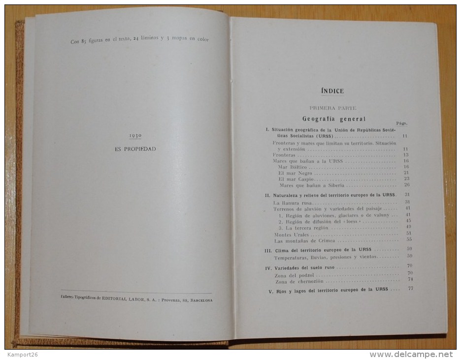 1930 GEOGRAFIA De La RUSIA SOVIETICA Lesgaft URSS Géographie De La Russie Soviétique ILLUSTRÉ - Histoire Et Art