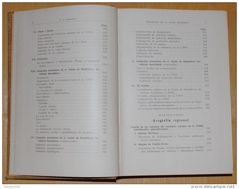 1930 GEOGRAFIA De La RUSIA SOVIETICA Lesgaft URSS Géographie De La Russie Soviétique ILLUSTRÉ - Histoire Et Art